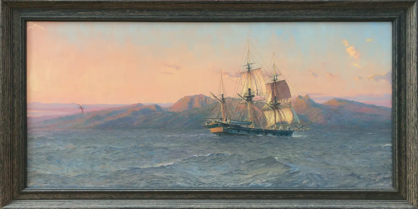 Charles Darwin's Beagle arrives at Tahiti, 15th November 1835