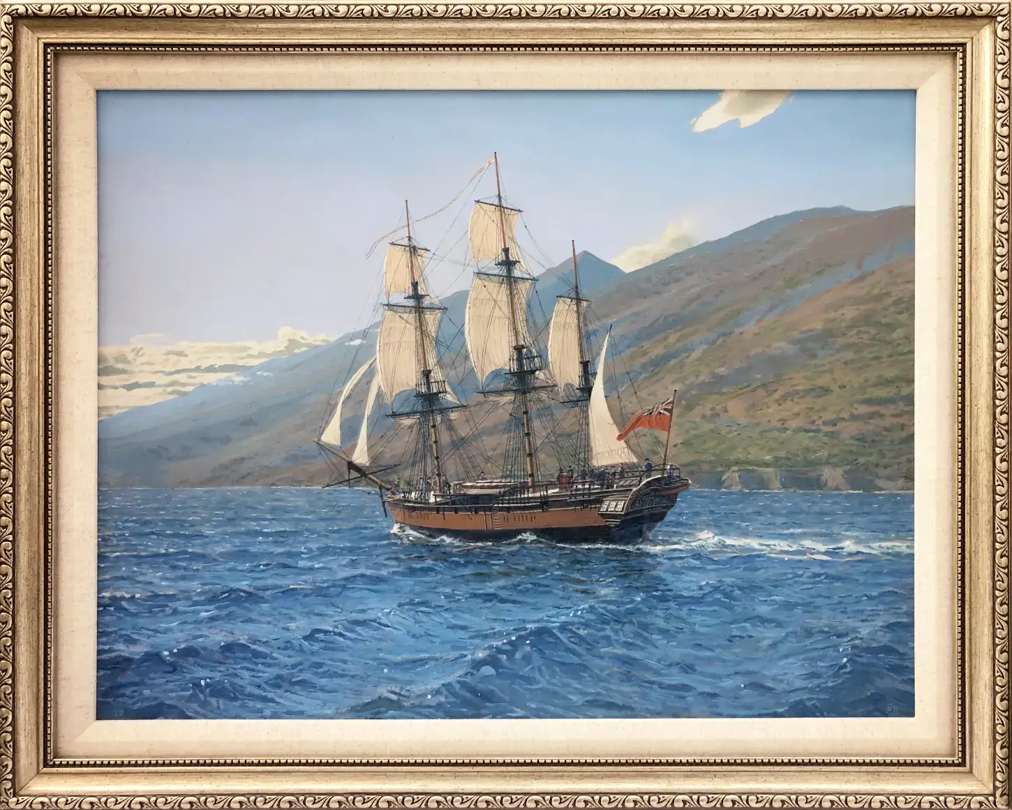 HMS Discovery approaching Maui, 10 March 1793