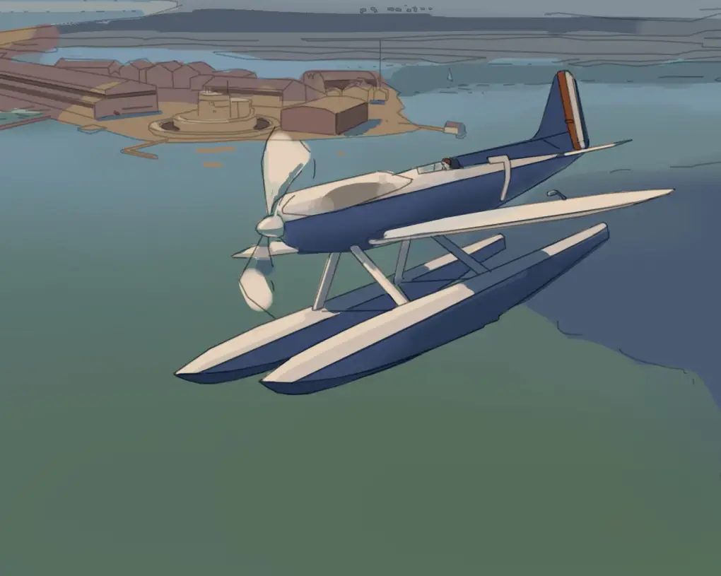Colour sketch of a military aircraft — compositional study for an aviation painting