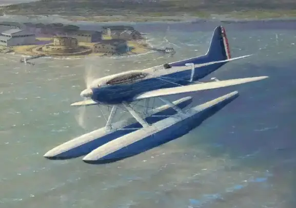 Oil painting of an aircraft — Aviation collection